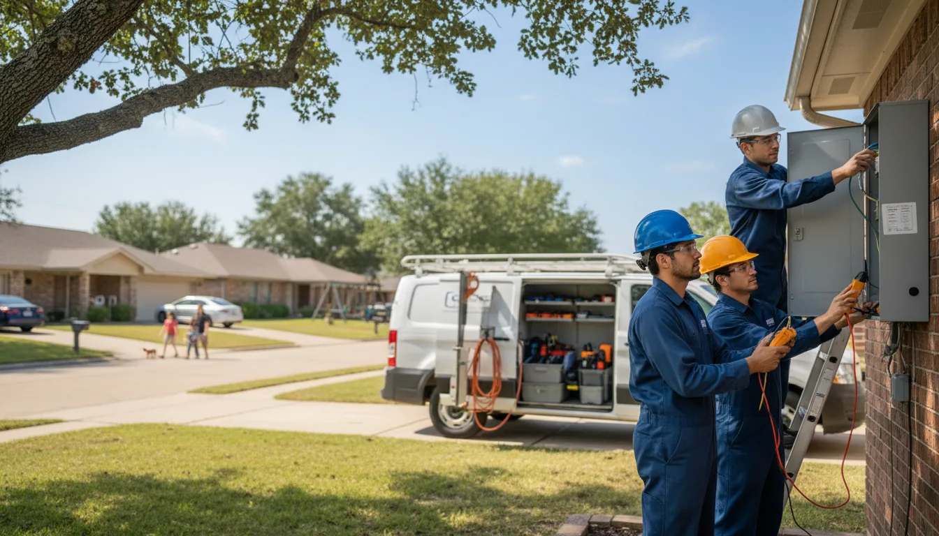 Certified electrician providing emergency electrical services in Stafford, TX